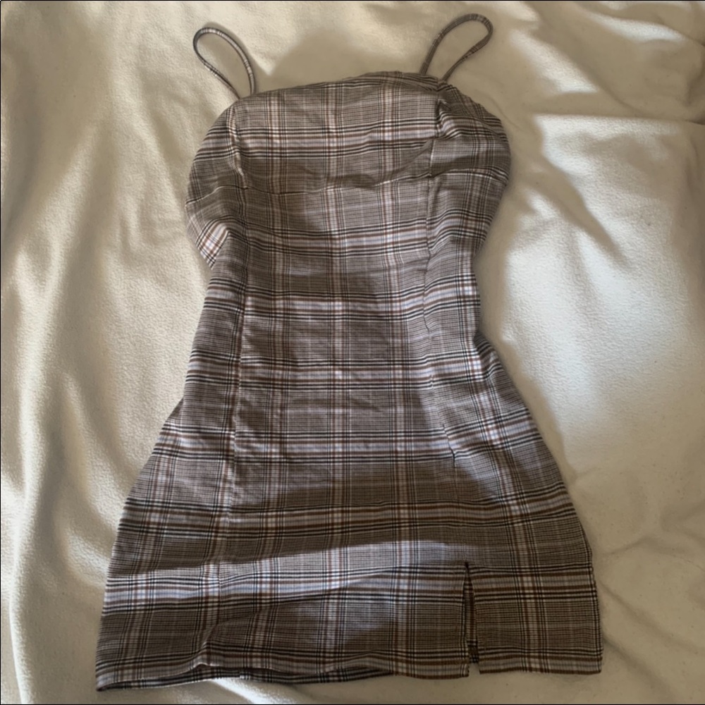 GARAGE plaid dress